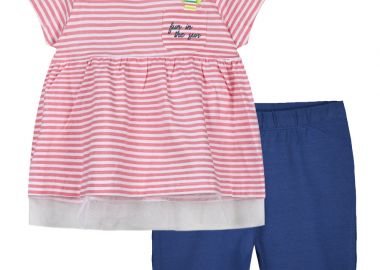 Σετ μπλούζα με κολάν για βρεφικό κορίτσι (3 - 18 μηνών) | ΜΠΛΕ - Energiers - 